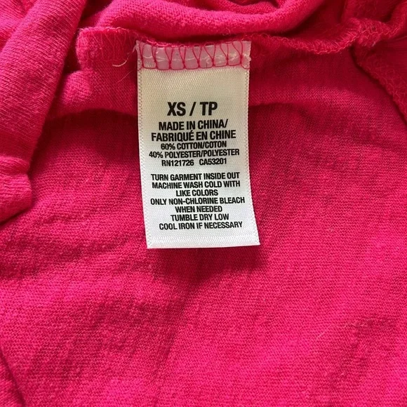 Aeropostale XS lightweight hoodie hot pink preppy teen tween beach vacation - Picture 6 of 6